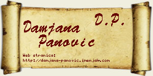 Damjana Panović vizit kartica